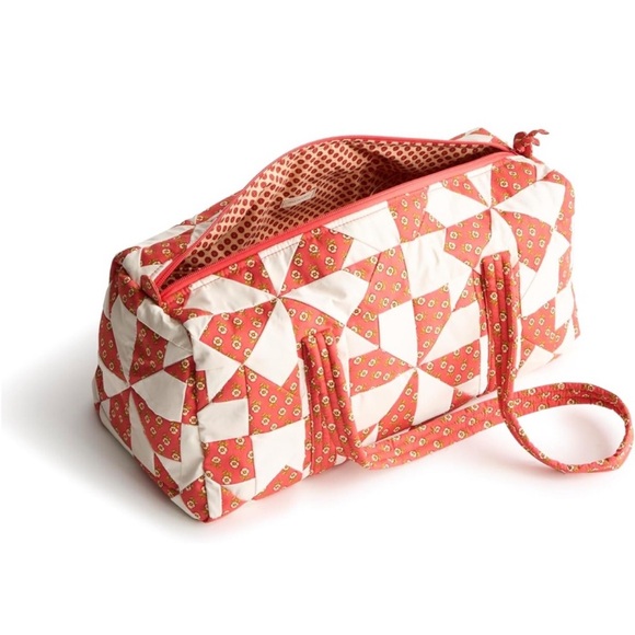 Vera Bradley Poppy Patchwork Small Premium Cotton Original Duffel - Picture 4 of 4